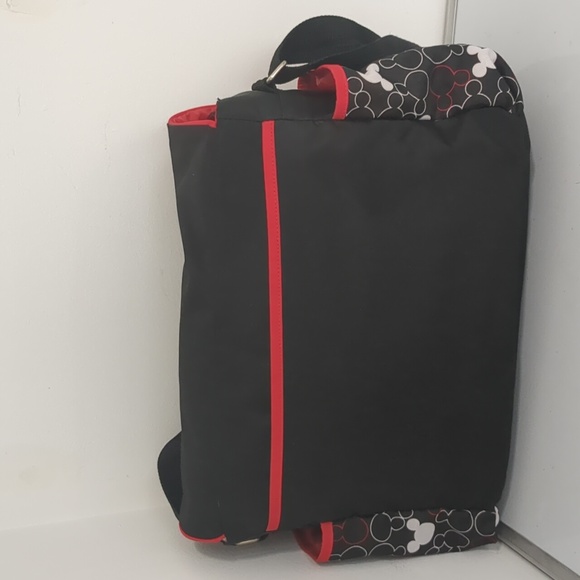 Vintage Mickey Mouse Duffel Bag Red/Black - Picture 2 of 8